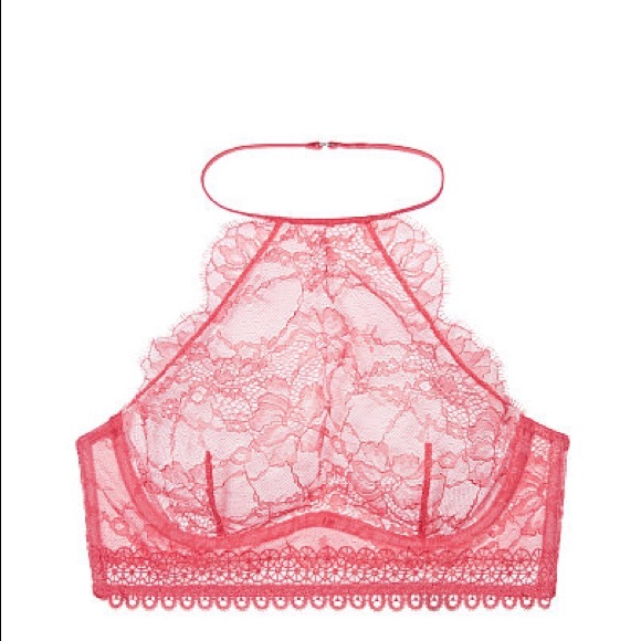 NWT VICTORIA’S SECRET HIGHNECK UNDERWIRE LACE BRAW - Picture 3 of 4
